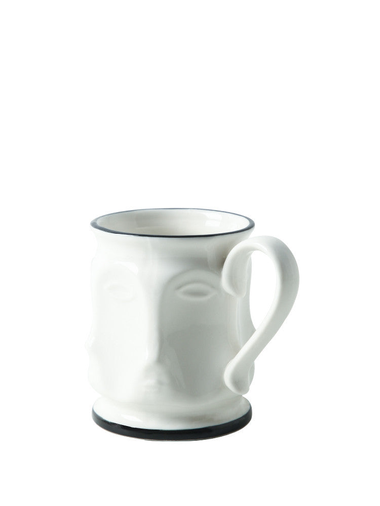 Elegant Nordic Ceramic Face Cup – A Touch of Art in Every Sip