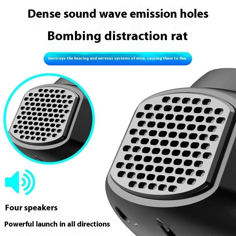 Plug-in 360° ultrasonic mouse repeller for chemical-free indoor pest control