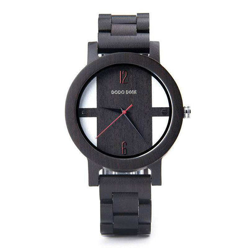 Zebrawood Obsidian Watch