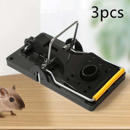 Heavy-duty classic snap mouse trap with wooden base and metal spring for quick rodent control