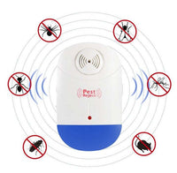 Ultrasonic pest reject device plugged into wall for indoor rodent and insect control