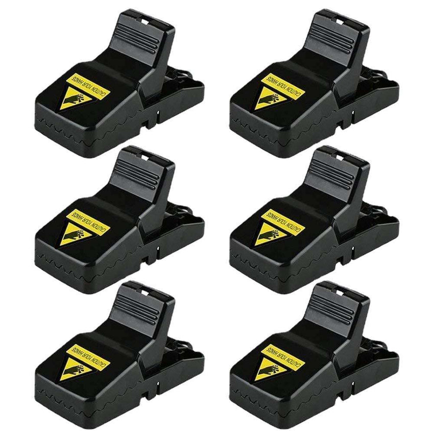 No-touch mouse trap with hygienic hands-free design, 6-pack for rodent control