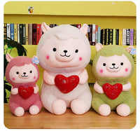 New Heart-hugging Alpaca Plush Toy Cute Sheep Doll Large Pillow Ragdoll Girls' Gifts