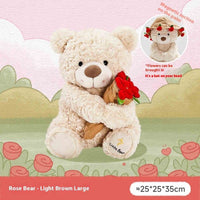 Rose Bouquet Bear Doll Plush Toy