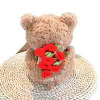 Rose Bouquet Bear Doll Plush Toy