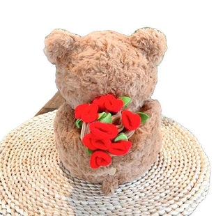 Rose Bouquet Bear Doll Plush Toy