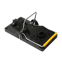 Heavy-duty classic snap mouse trap with wooden base and metal spring for quick rodent control
