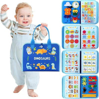 Montessori busy board with dressing buckles for toddlers by Zepivo