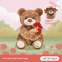 Rose Bouquet Bear Doll Plush Toy
