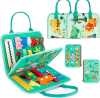 Montessori busy board with dressing buckles for toddlers by Zepivo