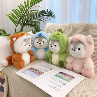 Cute Shapeshift Husky Doll Plush Toy