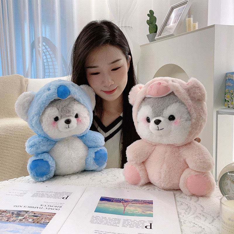 Cute Shapeshift Husky Doll Plush Toy
