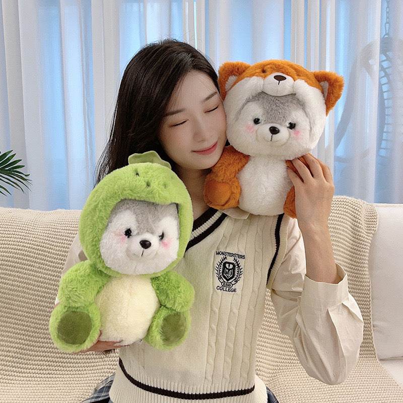 Cute Shapeshift Husky Doll Plush Toy