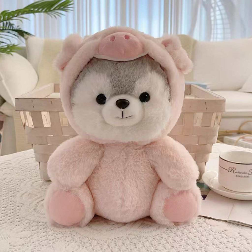 Cute Shapeshift Husky Doll Plush Toy