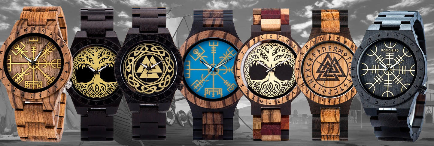 Vegvisir Wooden Watch – Crafted for Style & Guidance