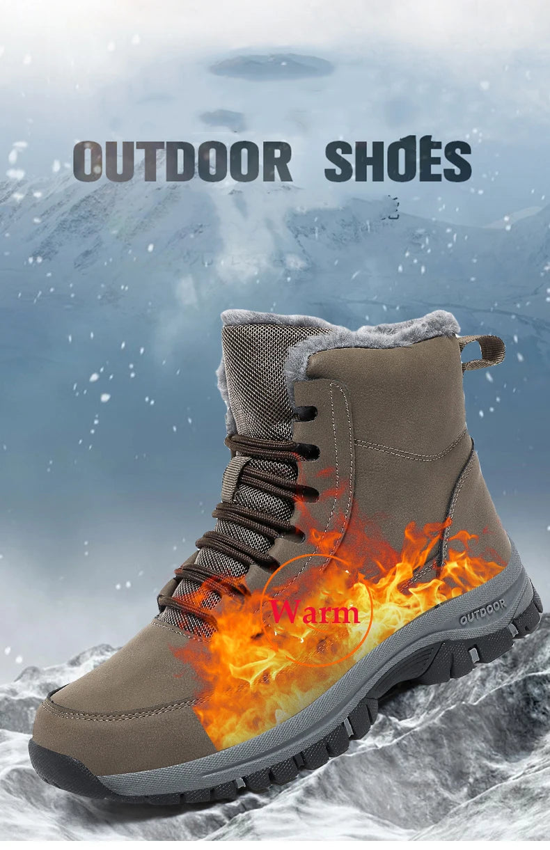 Warm Waterproof Men's Hiking Boots