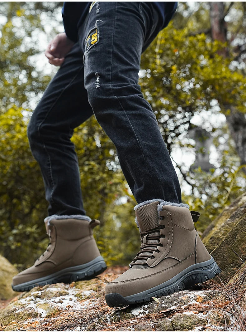 Warm Waterproof Men's Hiking Boots