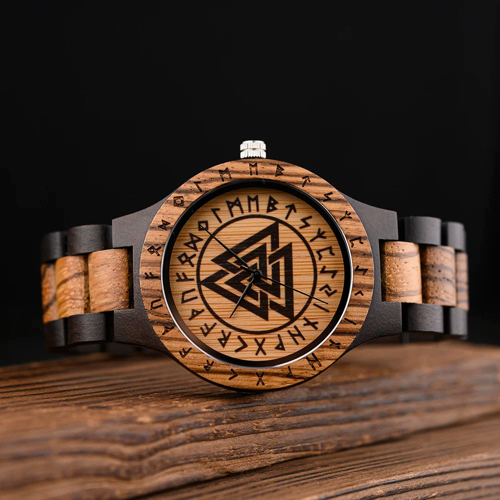 Vegvisir Wooden Watch – Crafted for Style & Guidance