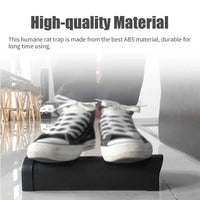 Transparent humane tunnel mouse trap with air holes and locking door for safe catch and release