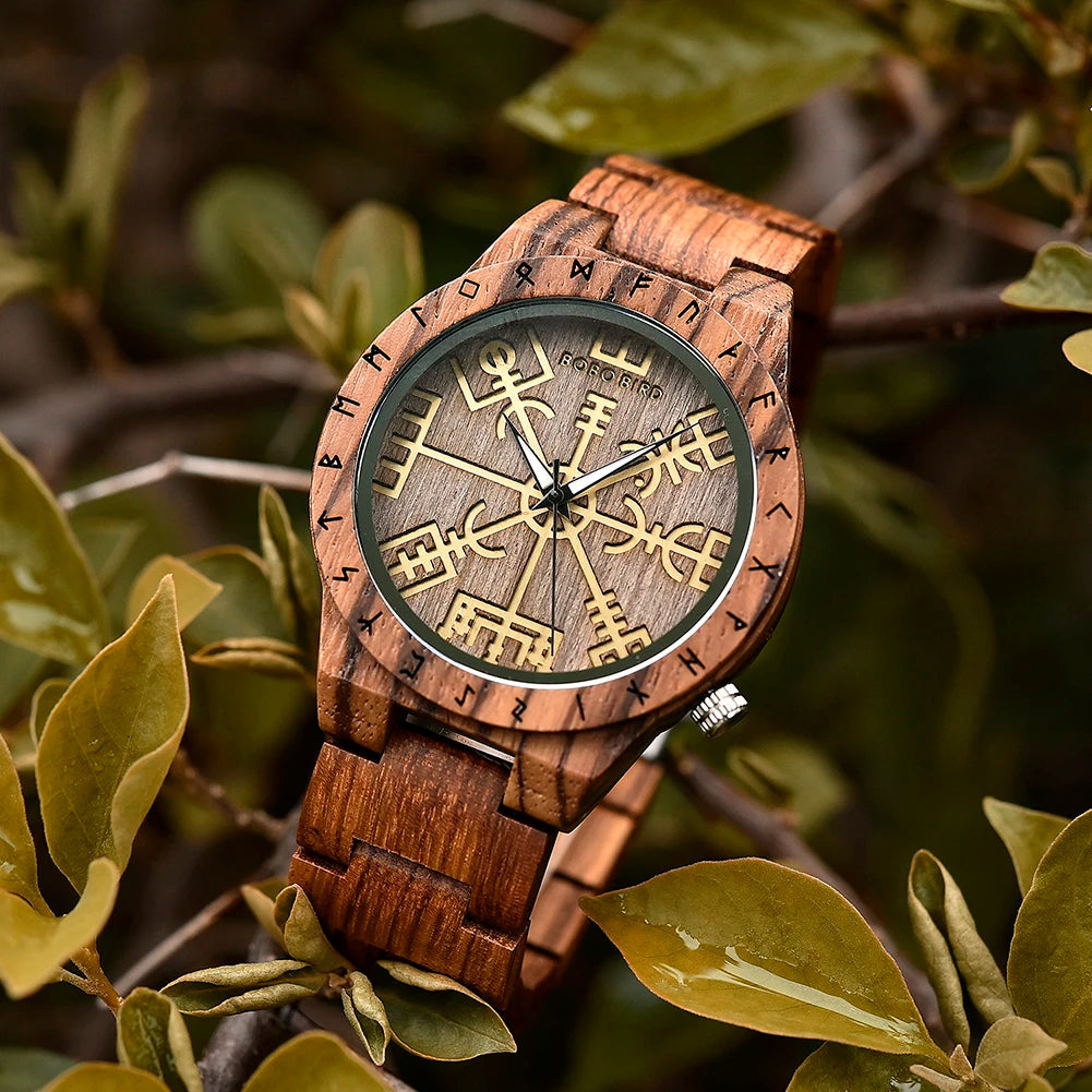 Vegvisir Wooden Watch – Crafted for Style & Guidance