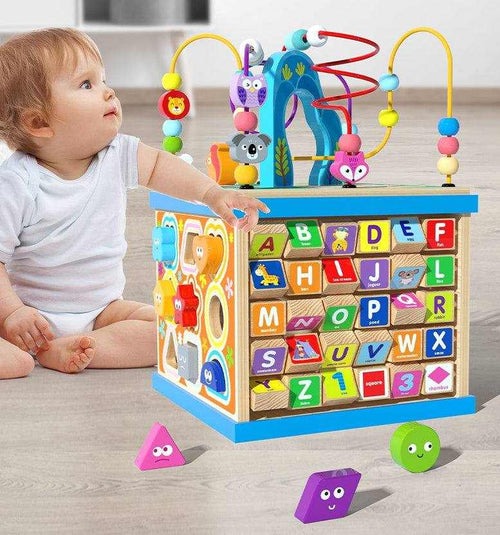 Wooden Activity Cube