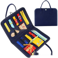 Montessori busy board with dressing buckles for toddlers by Zepivo