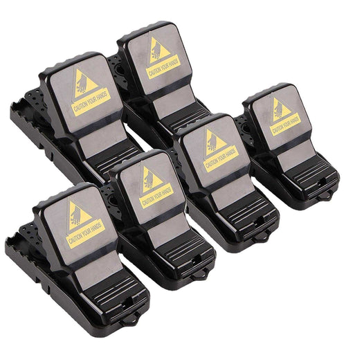 No-touch mouse trap with hygienic hands-free design, 6-pack for rodent control