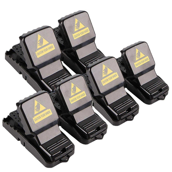 No-touch mouse trap with hygienic hands-free design, 6-pack for rodent control